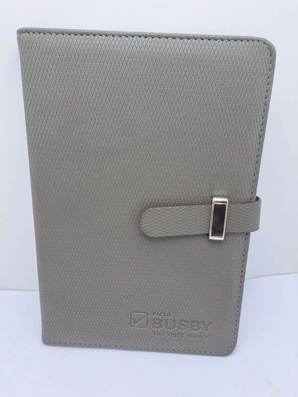 Unused BUSBY -Leather Covered A5 Note Pad.