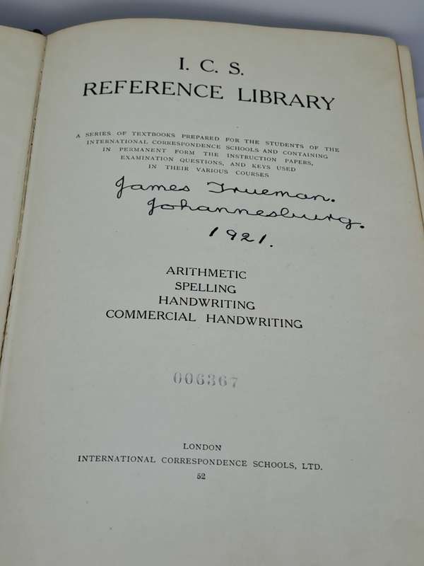 ANTIQUE BOOK 1914: I.C.S Reference Library 52
