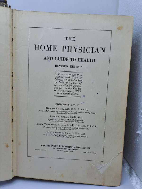 1931 - The Home Physician and Guide To Health-Revised Edition