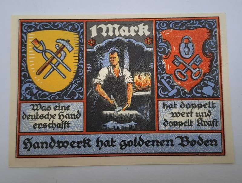 Germany -1921 -1 Mark Kreis-Handwerkerbund District of Stolzenau -Prussian province of Hanover