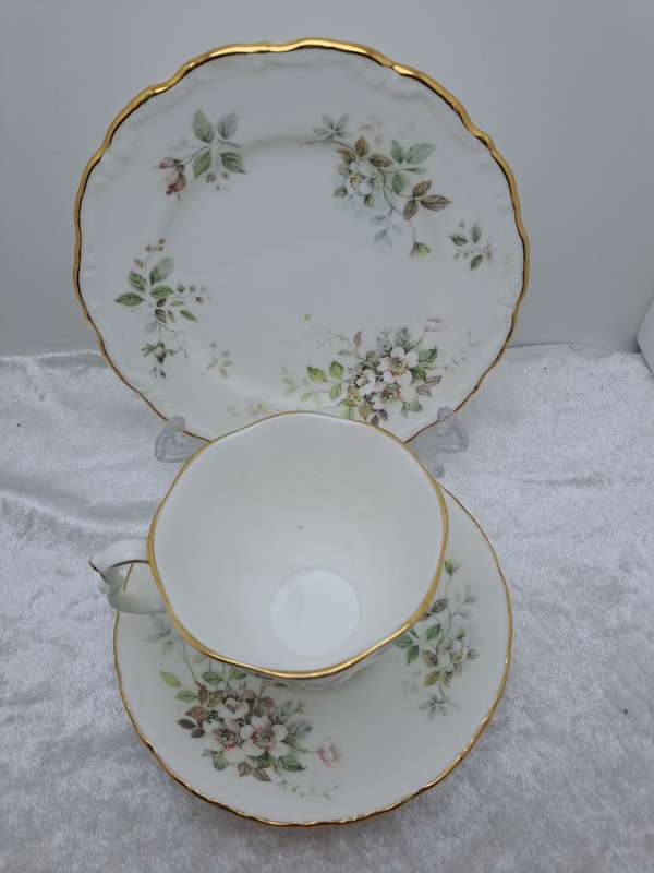 Vintage 1982 Royal Albert `Haworth` Bone China Tea Trio (6 Available)