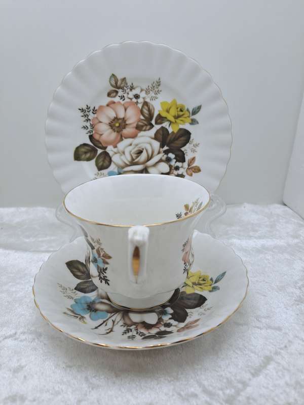 Vintage Royal Albert Autumn Inspired Bone China Tea Trio - 6 Available