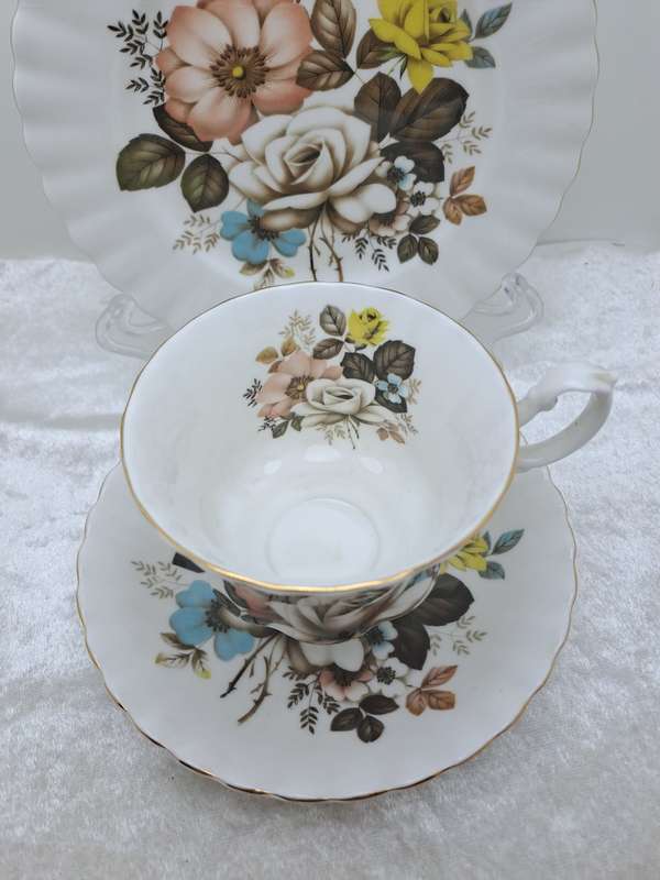 Vintage Royal Albert Autumn Inspired Bone China Tea Trio - 6 Available