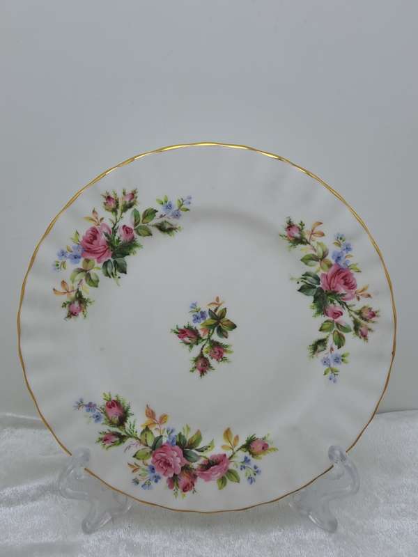 Vintage Royal Albert `Moss Rose` Bone China Tea Trio