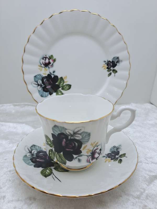 Vintage Hostess Tableware Fine Bone China Trio Made in England