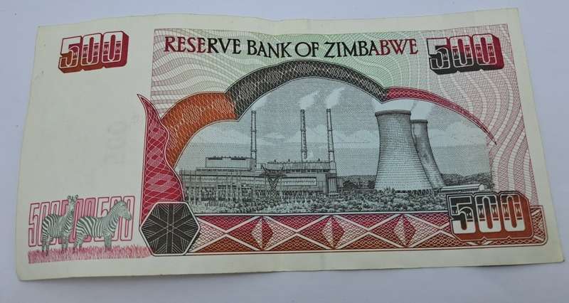 2001 Zimbabwe 500 Dollars Bank note UNC