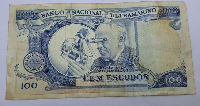 1972 Mozambique 100 Escudos Bank Note