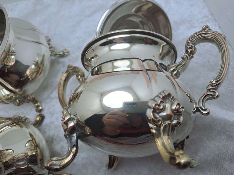Very Large 8pc Antique/Vintage Silver Plated on Copper Tea and Coffee set