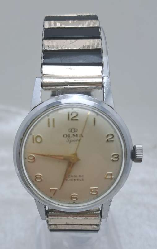Vintage Mens OLMA Sport Incabloc Mechanical Watch Working bobshop .za