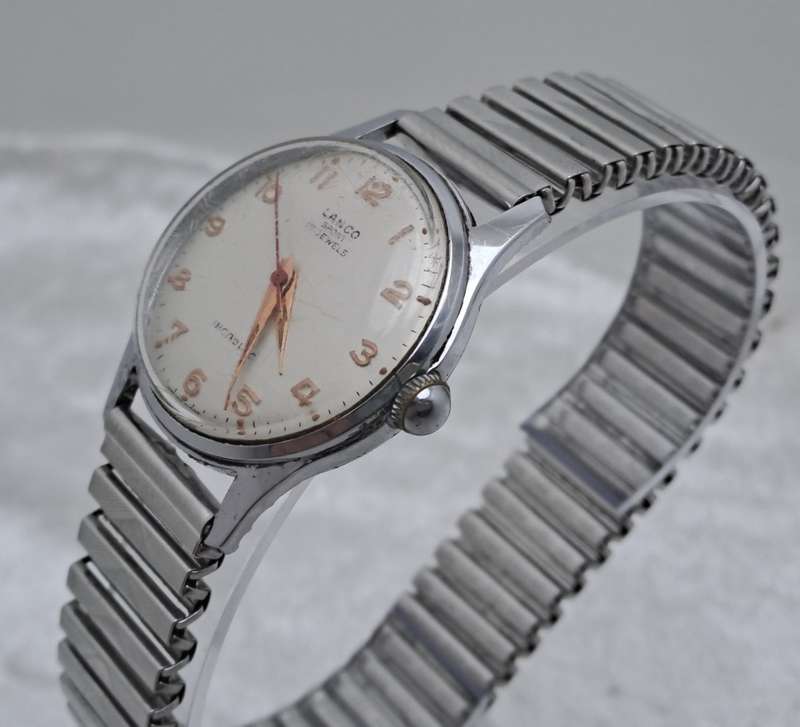 Vintage Mens Lanco Sport Incabloc Mechanical Watch-17 Jewels - Working -Swiss Made