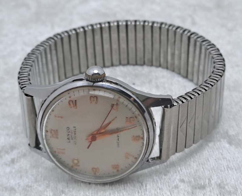Vintage Mens Lanco Sport Incabloc Mechanical Watch-17 Jewels - Working -Swiss Made
