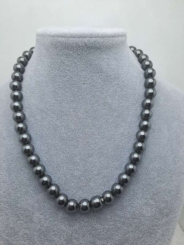 Vintage Hematite Magnetic Beaded necklace-Healing necklace -Therapy necklace