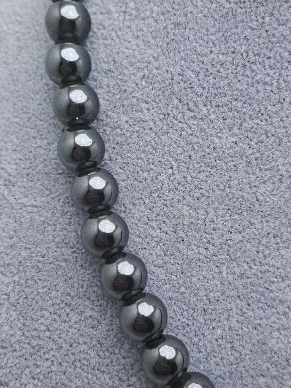 Vintage Hematite Magnetic Beaded necklace-Healing necklace -Therapy necklace