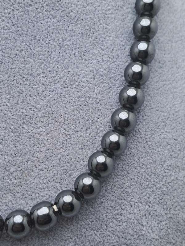 Vintage Hematite Magnetic Beaded necklace-Healing necklace -Therapy necklace