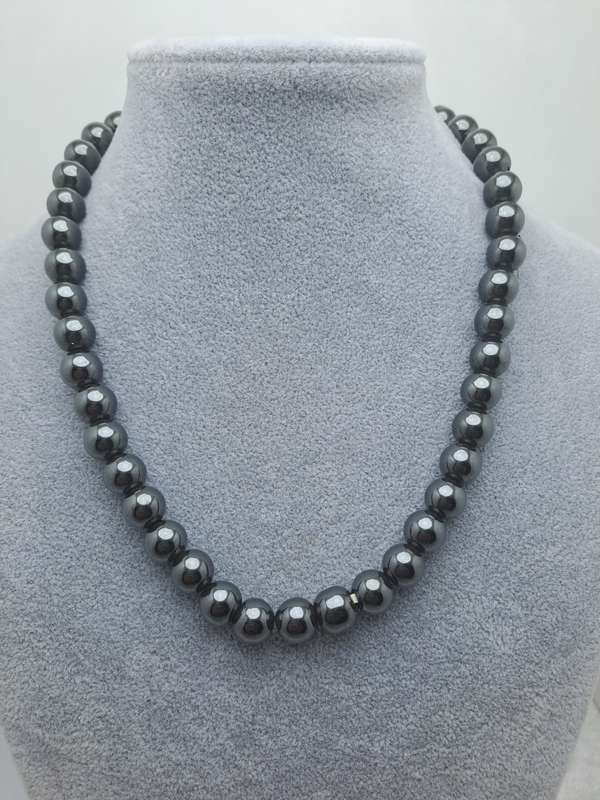 Vintage Hematite Magnetic Beaded necklace-Healing necklace -Therapy necklace