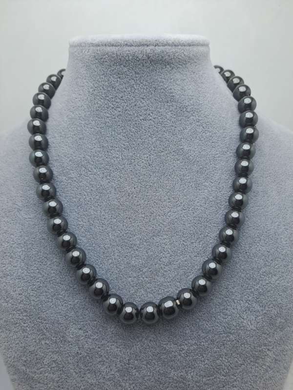 Vintage Hematite Magnetic Beaded necklace-Healing necklace -Therapy necklace