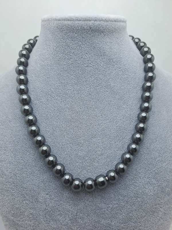 Vintage Hematite Magnetic Beaded necklace-Healing necklace -Therapy necklace