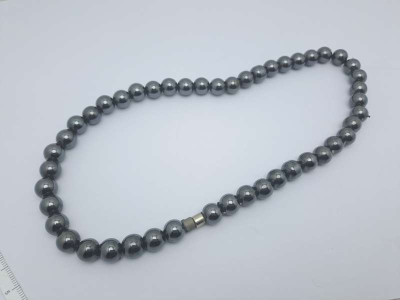 Vintage Hematite Magnetic Beaded necklace-Healing necklace -Therapy necklace