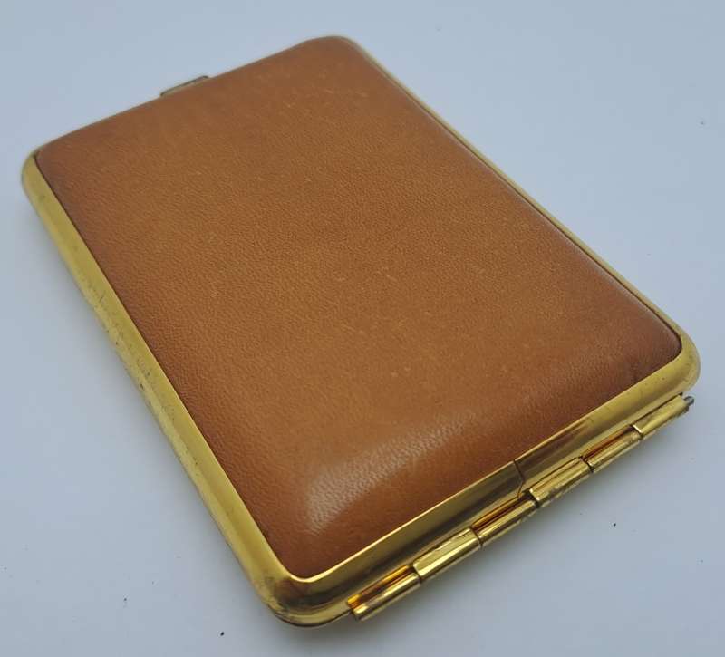 Vintage Leather covered Cigarette Case-Heidelberg Germany