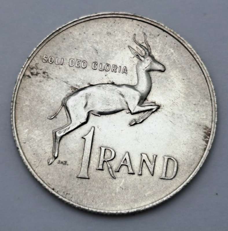 1967 South Africa Silver  1 Rand English legend - SOUTH AFRICA