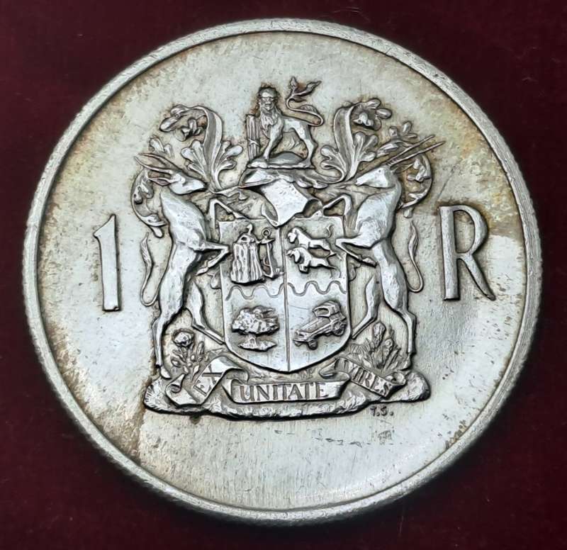 1969 South Africa SILVER 1 Rand Dr. T.E. Dönges, Afrikaans Legend - SUID AFRIKA