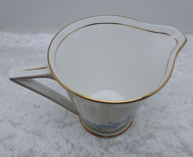 21pc Vintage Royal Standard Bone China `Wild Flower`  Art Deco Tea set (Creamer Chipped)