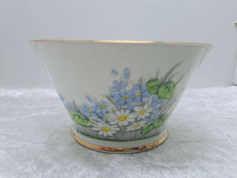 21pc Vintage Royal Standard Bone China `Wild Flower`  Art Deco Tea set (Creamer Chipped)