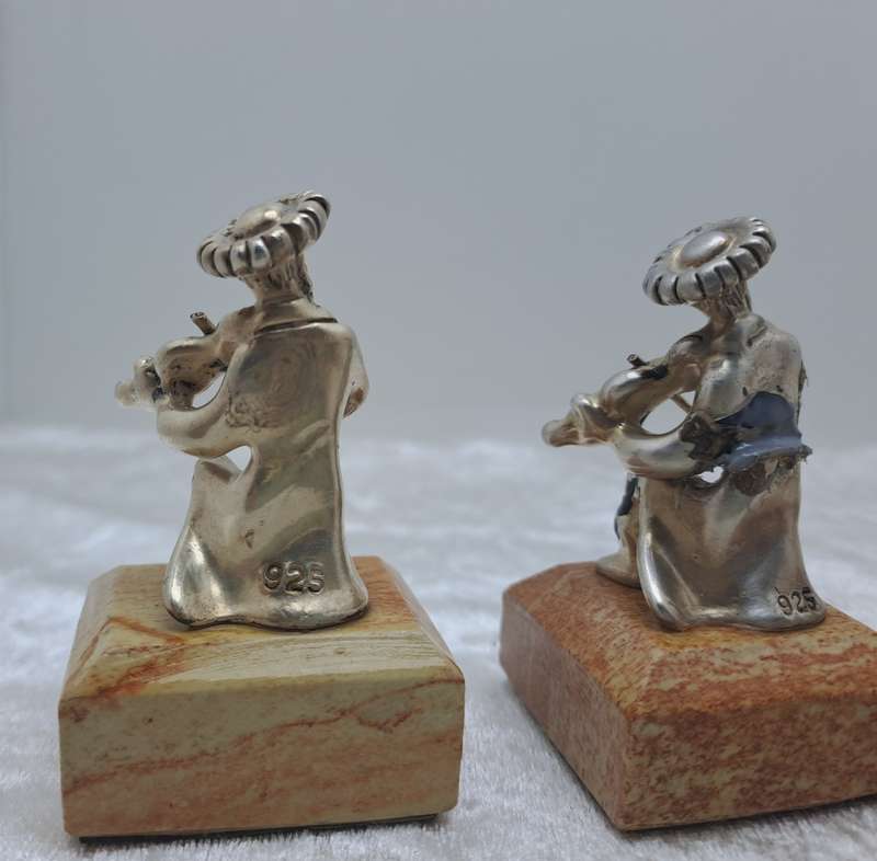 3 Ben-Zion Sterling Silver .925 Figurines -Isreal (2 was repaired)