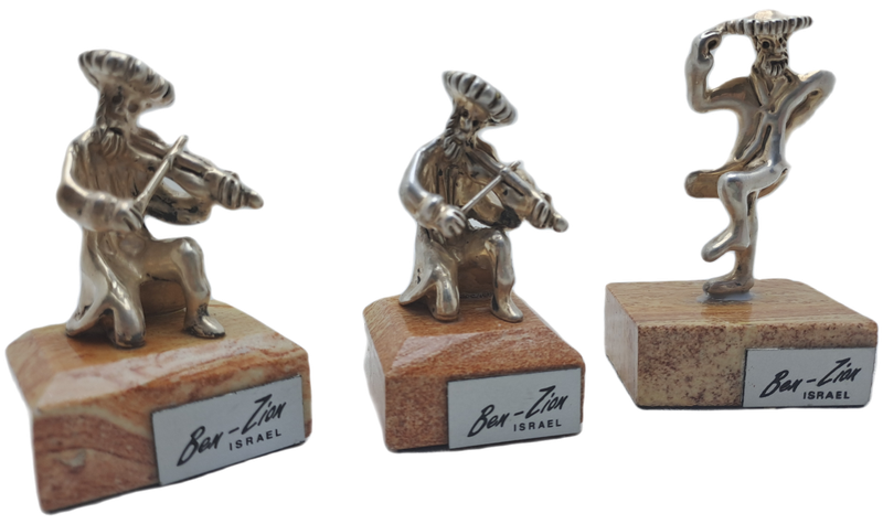 3 Ben-Zion Sterling Silver .925 Figurines -Isreal (2 was repaired)