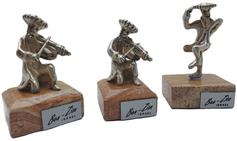 3 Ben-Zion Sterling Silver .925 Figurines -Isreal (2 was repaired)