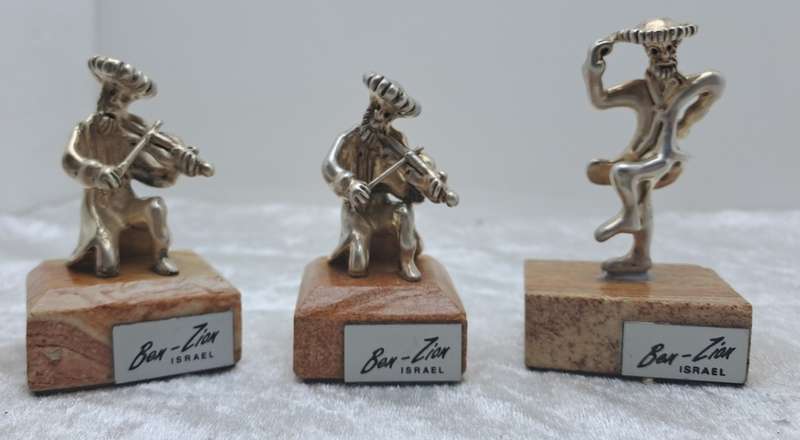3 Ben-Zion Sterling Silver .925 Figurines -Isreal (2 was repaired)