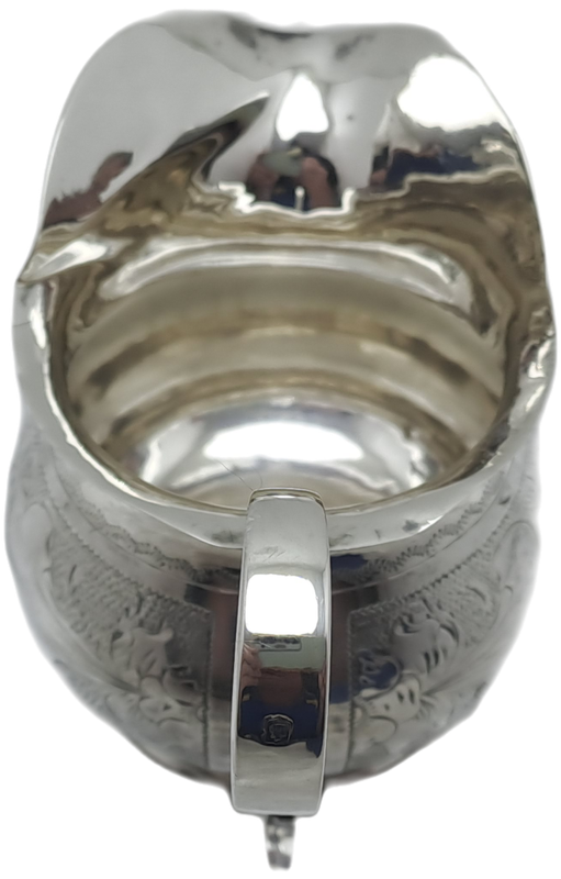 Hallmarked Antique 1885 Kiev Imperial 84 Russian SILVER Jug - slightly bended by the spout