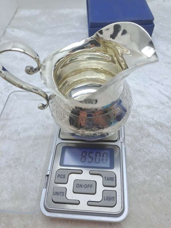 Hallmarked Antique 1885 Kiev Imperial 84 Russian SILVER Jug - slightly bended by the spout