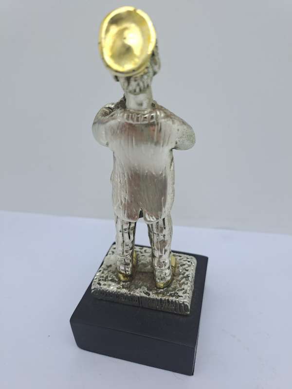 Collectable 925 sterling Silver Saxophone Player Figurine-Jerusalem- by H.Karshi