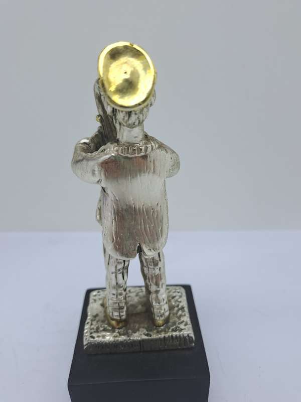 Collectable 925 sterling Silver Saxophone Player Figurine-Jerusalem- by H.Karshi