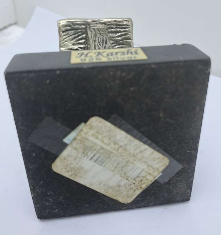 Collectable 925 sterling Silver Figurine of Rabbi and Boy Reading Torah- by H.Karshi