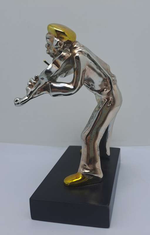 Collectable 925 sterling Silver Figurine of Fiddler/ Violinist- by H.Karshi
