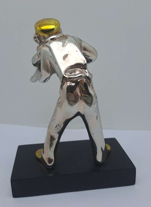 Collectable 925 sterling Silver Figurine of Fiddler/ Violinist- by H.Karshi