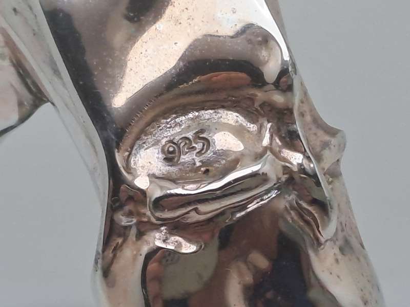 Collectable 925 sterling Silver Figurine of Fiddler/ Violinist- by H.Karshi