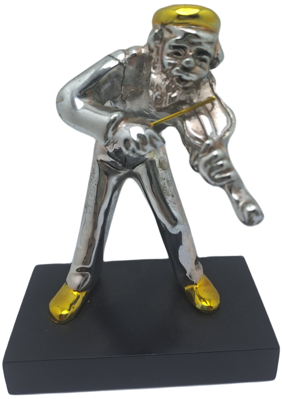 Collectable 925 sterling Silver Figurine of Fiddler/ Violinist- by H.Karshi