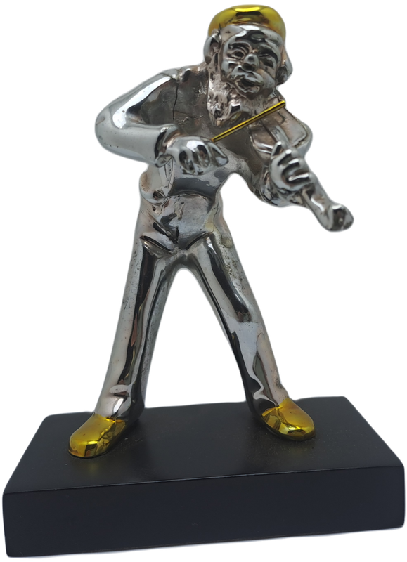 Collectable 925 sterling Silver Figurine of Fiddler/ Violinist- by H.Karshi