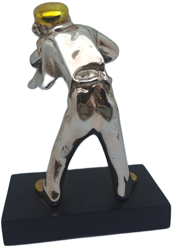 Collectable 925 sterling Silver Figurine of Fiddler/ Violinist- by H.Karshi