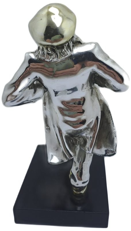 Collectable  925 sterling Silver and Gold Figurine of Dancing Chassid - Jerusale- Judeaca Art
