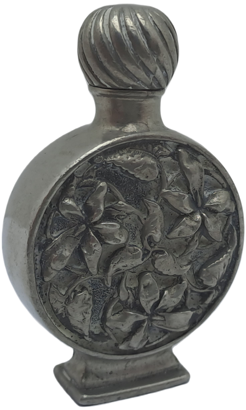 Antique Pewter Perfume Bottle 57mm x 13mm  x 58mm