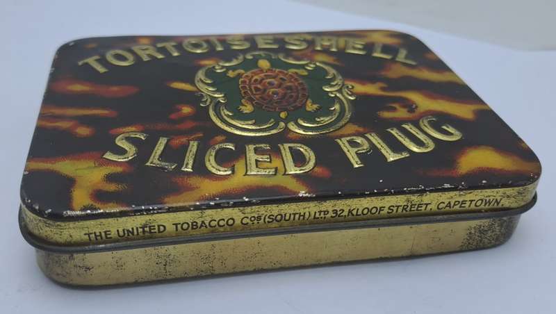 Vintage Tortoiseshell Sliced Plug Tin-0 United Tobacco Company