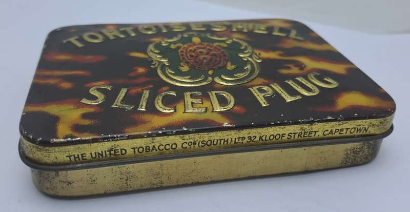 Vintage Tortoiseshell Sliced Plug Tin-0 United Tobacco Company
