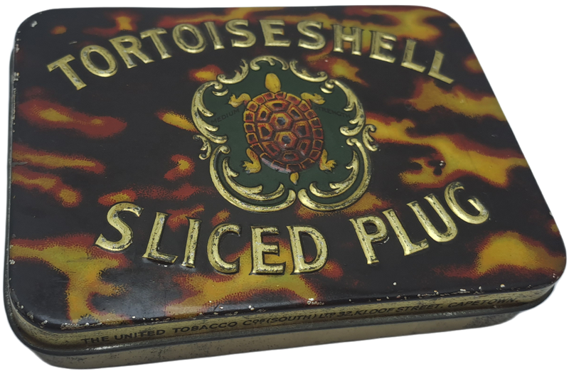 Vintage Tortoiseshell Sliced Plug Tin-0 United Tobacco Company