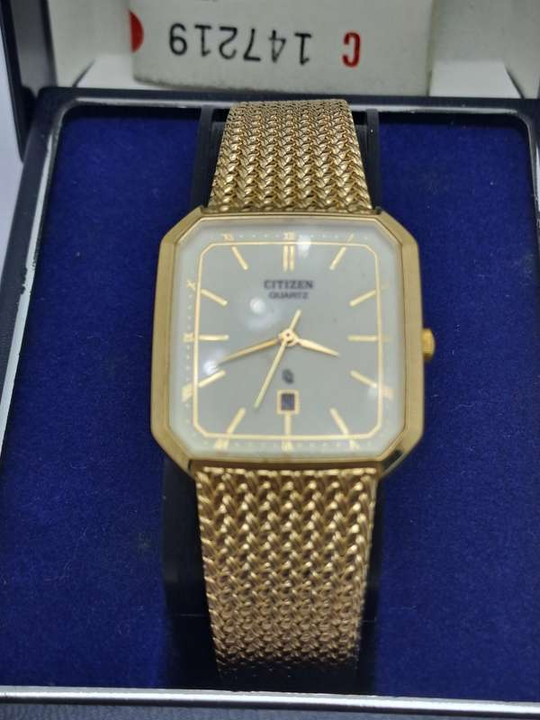 Vintage 1990`s Citizen Quartz Unilever Mens watch 6010-G16792 PS - Great Condition-WORKING in BOX