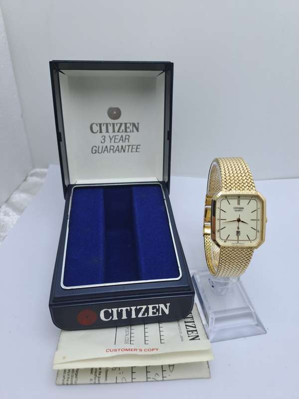 Vintage 1990`s Citizen Quartz Unilever Mens watch 6010-G16792 PS - Great Condition-WORKING in BOX
