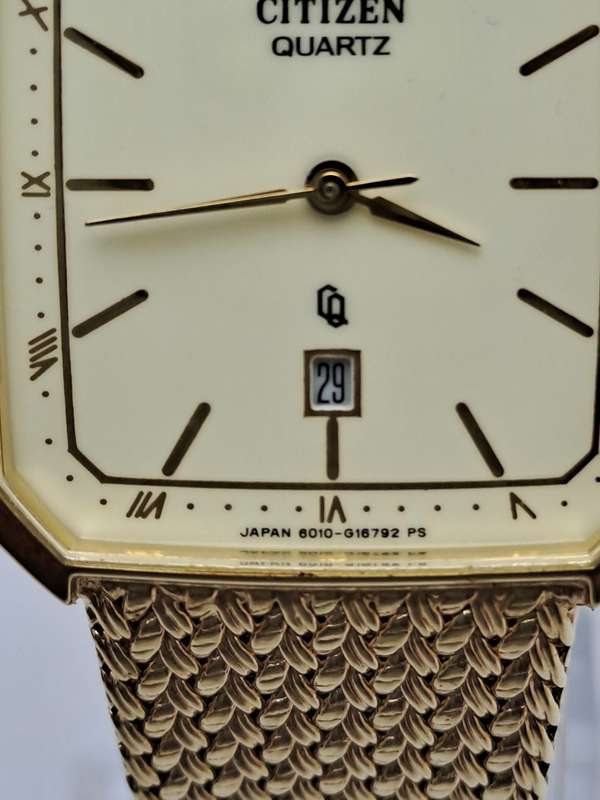 Vintage 1990`s Citizen Quartz Unilever Mens watch 6010-G16792 PS - Great Condition-WORKING in BOX
